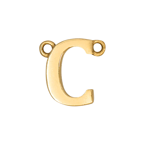 14k Yellow Gold Letter Charm - Image 4