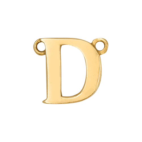 14k Yellow Gold Letter Charm - Image 5