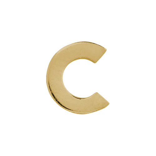 14k Yellow Gold Letter Charm - Image 3
