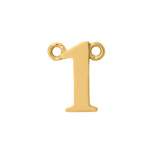 14k Yellow Gold Number Charm - Image 2