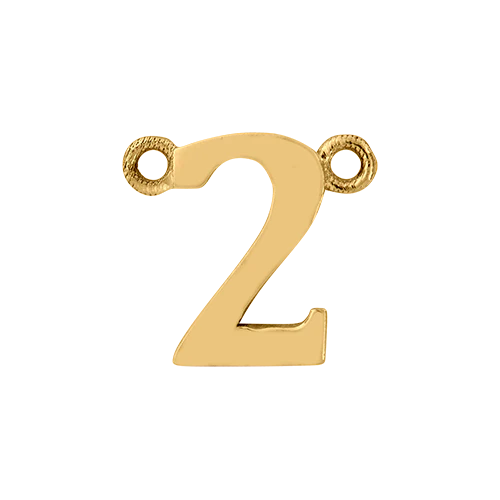 14k Yellow Gold Number Charm - Image 3