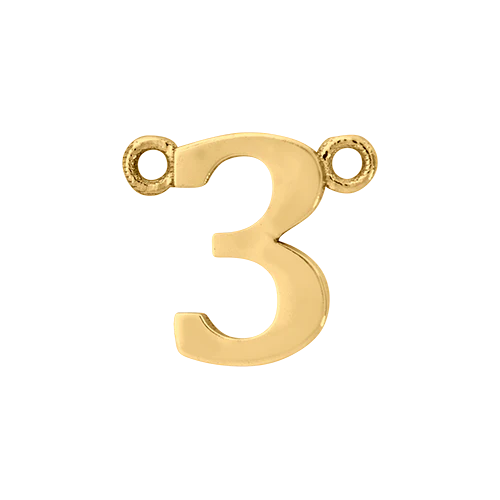 14k Yellow Gold Number Charm - Image 4