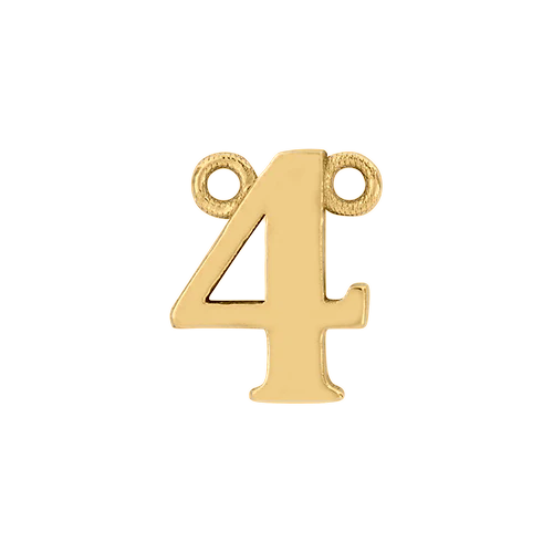 14k Yellow Gold Number Charm - Image 5