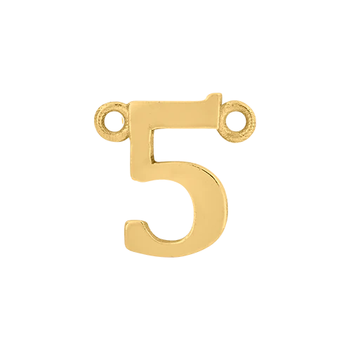 14k Yellow Gold Number Charm - Image 6