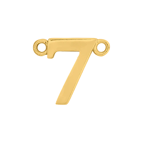14k Yellow Gold Number Charm - Image 8