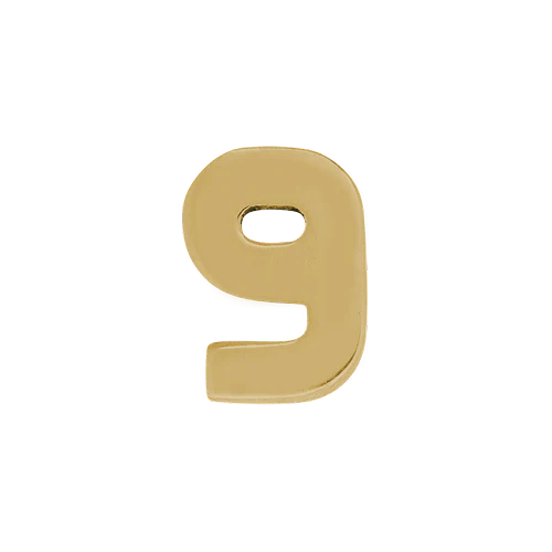 14k Yellow Gold Number Charm - Image 10