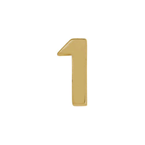 14k Yellow Gold Number Charm - Image 2