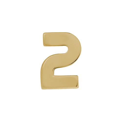 14k Yellow Gold Number Charm - Image 3