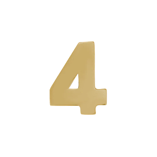14k Yellow Gold Number Charm - Image 5