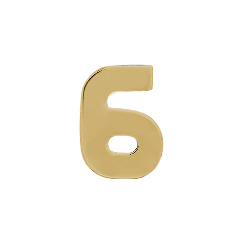 14k Yellow Gold Number Charm - Image 7