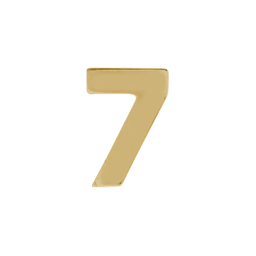 14k Yellow Gold Number Charm - Image 8