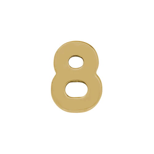 14k Yellow Gold Number Charm - Image 9