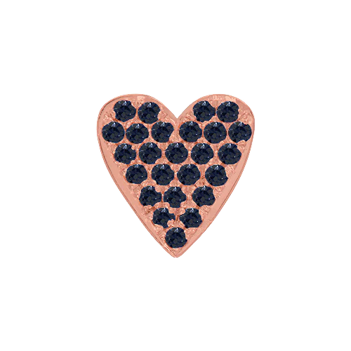 Black Diamond + 14k Rose Gold Emoji Charm - Image 3