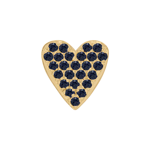Black Diamond + 14k Yellow Gold Emoji Charm - Image 3