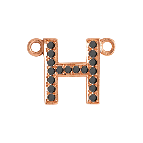 Black Diamond + 14k Rose Gold Letter Charm - Image 9