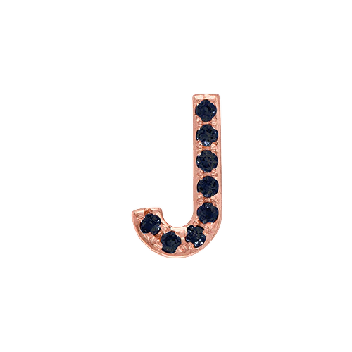 Black Diamond + 14k Rose Gold Letter Charm - Image 10