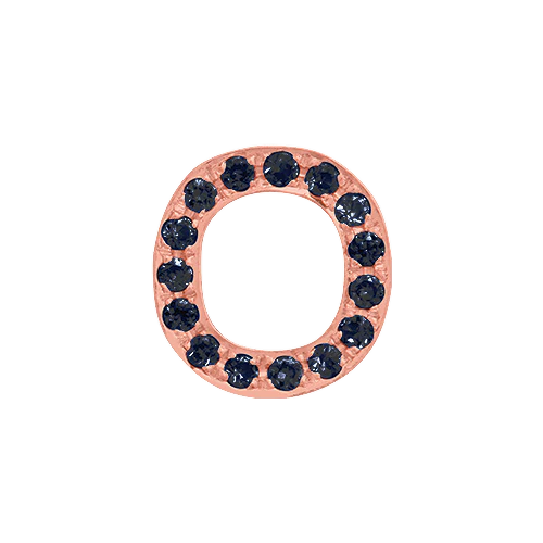 Black Diamond + 14k Rose Gold Letter Charm - Image 15