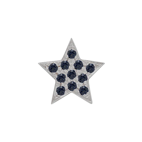 Black Diamond + 14k White Gold Emoji Charm - Image 2