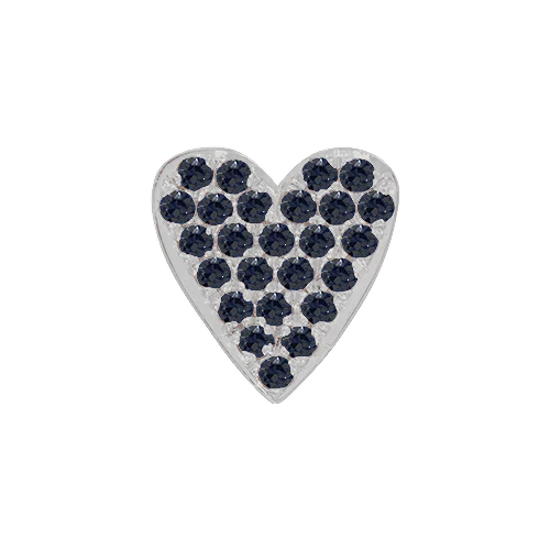 Black Diamond + 14k White Gold Emoji Charm - Image 3