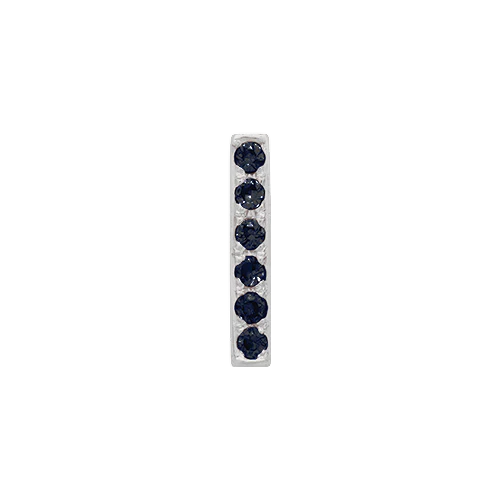 Black Diamond + 14k White Gold Letter Charm - Image 9
