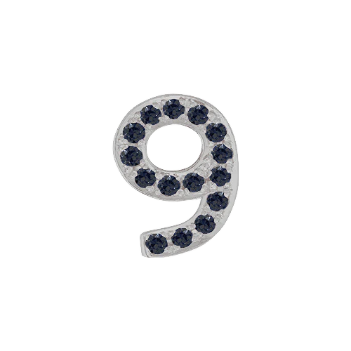 Black Diamond + 14k White Gold Number Charm - Image 10