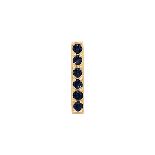 Black Diamond + 14k Yellow Gold Letter Charm - Image 9