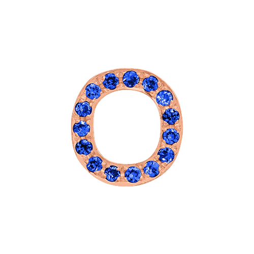 Blue Sapphire + 14k Rose Gold Letter Charm - Image 15