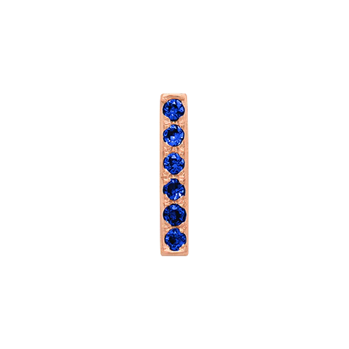 Blue Sapphire + 14k Rose Gold Letter Charm - Image 9