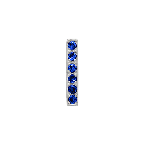 Blue Sapphire + 14k White Gold Letter Charm - Image 9