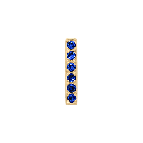 Blue Sapphire + 14k Yellow Gold Letter Charm - Image 9