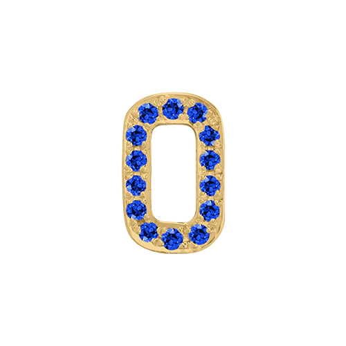 Blue Sapphire + 14k Yellow Gold Number Charm - Image 11