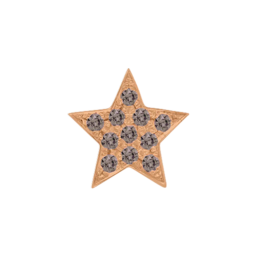 Brown Diamond + 14k Rose Gold Emoji Charm - Image 2