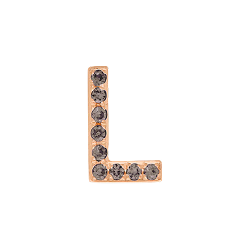 Brown Diamond + 14k Rose Gold Letter Charm - Image 12