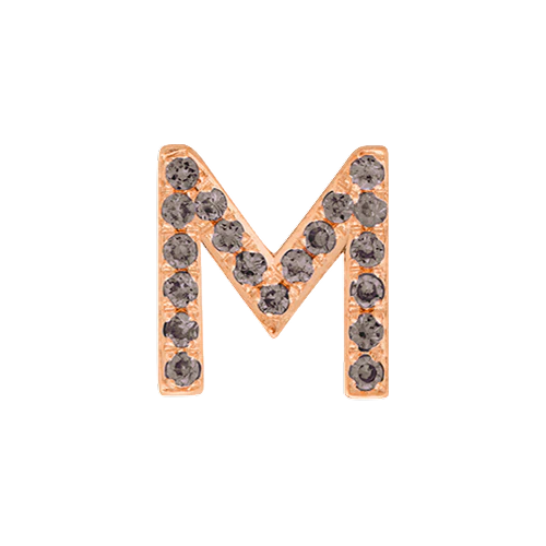Brown Diamond + 14k Rose Gold Letter Charm - Image 13