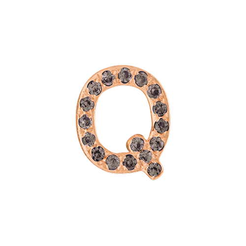 Brown Diamond + 14k Rose Gold Letter Charm - Image 17