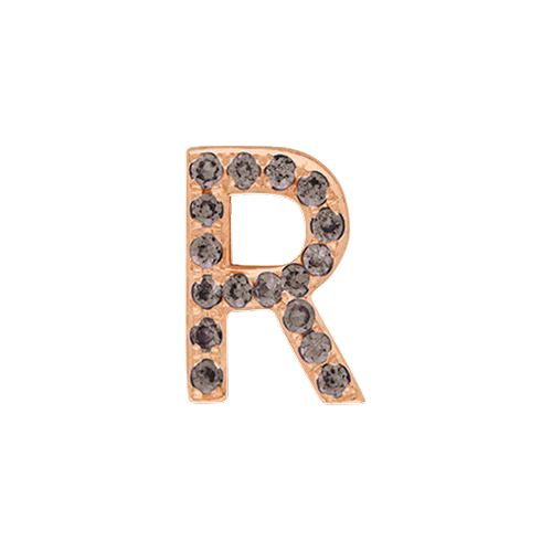 Brown Diamond + 14k Rose Gold Letter Charm - Image 18