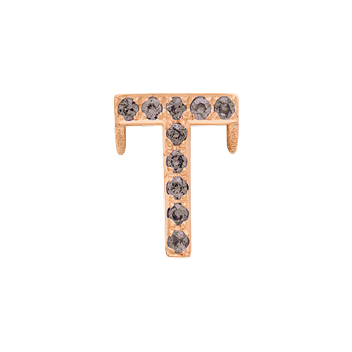 Brown Diamond + 14k Rose Gold Letter Charm - Image 20