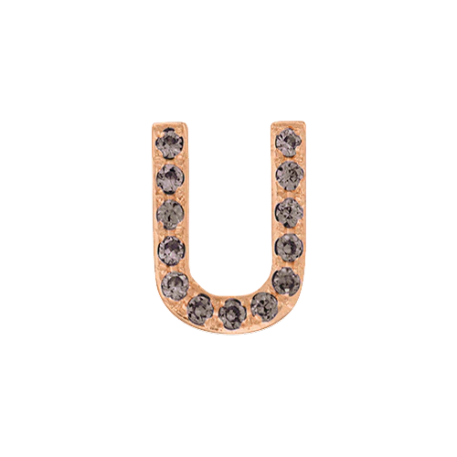 Brown Diamond + 14k Rose Gold Letter Charm - Image 21