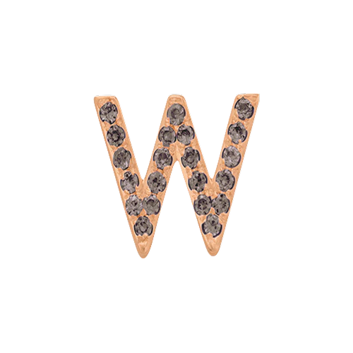 Brown Diamond + 14k Rose Gold Letter Charm - Image 23