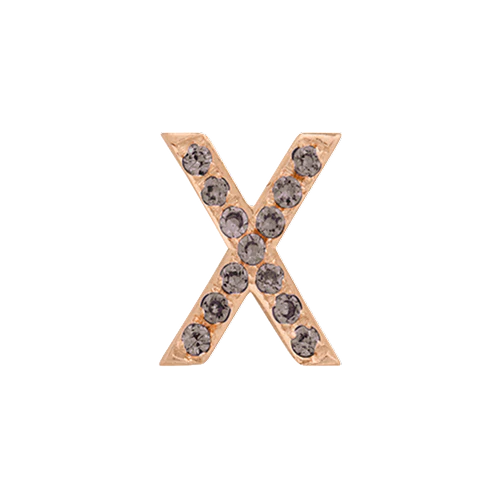 Brown Diamond + 14k Rose Gold Letter Charm - Image 24