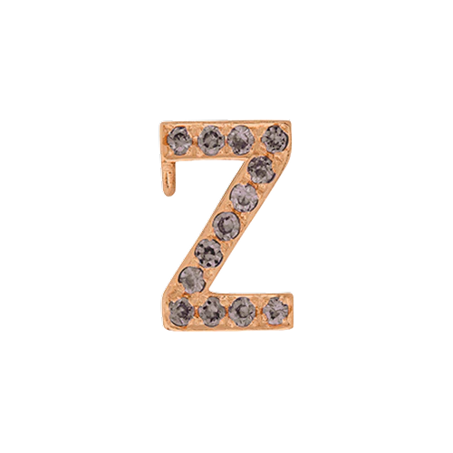 Brown Diamond + 14k Rose Gold Letter Charm - Image 26