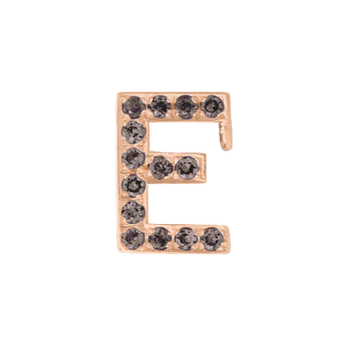 Brown Diamond + 14k Rose Gold Letter Charm - Image 5