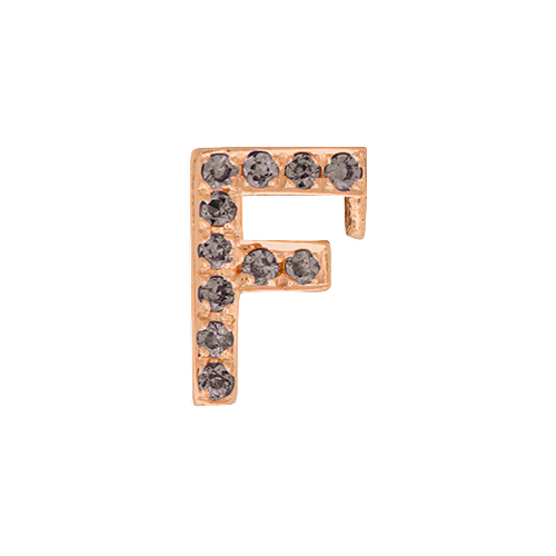 Brown Diamond + 14k Rose Gold Letter Charm - Image 6