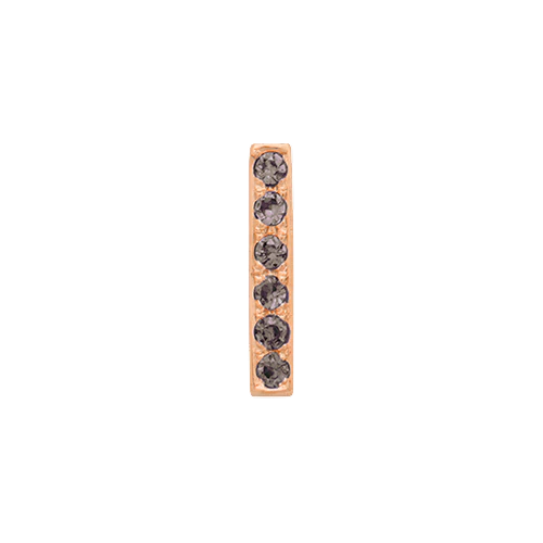 Brown Diamond + 14k Rose Gold Letter Charm - Image 9