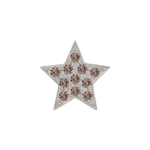 Brown Diamond + 14k White Gold Emoji Charm - Image 2