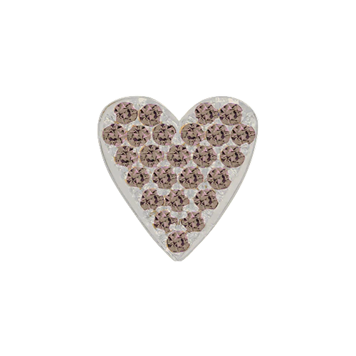 Brown Diamond + 14k White Gold Emoji Charm - Image 3