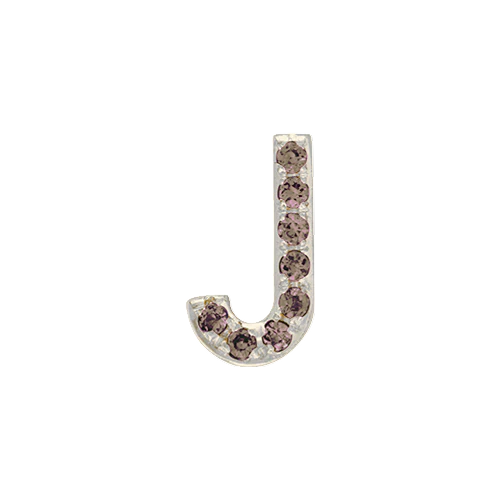Brown Diamond + 14k White Gold Letter Charm - Image 10