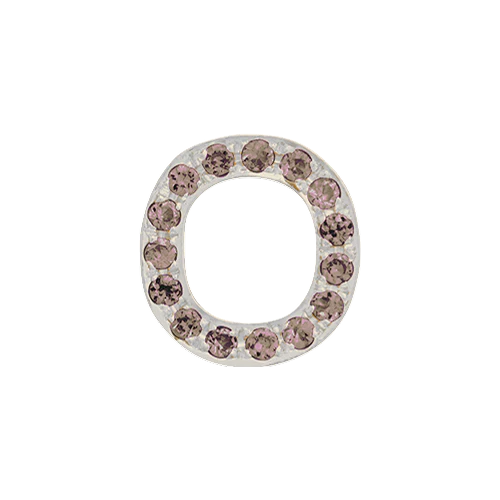 Brown Diamond + 14k White Gold Letter Charm - Image 15