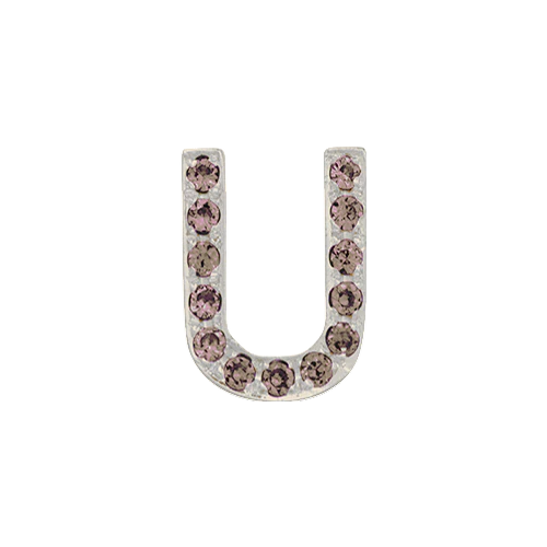 Brown Diamond + 14k White Gold Letter Charm - Image 21