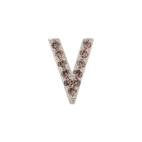 Brown Diamond + 14k White Gold Letter Charm - Image 22
